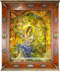 Pictorial Carpet, Carpet, Persian Pictorial Carpet, Iran Pictorial Carpet, Handmade Pictorial Carpet, Iranian Pictorial Carpet